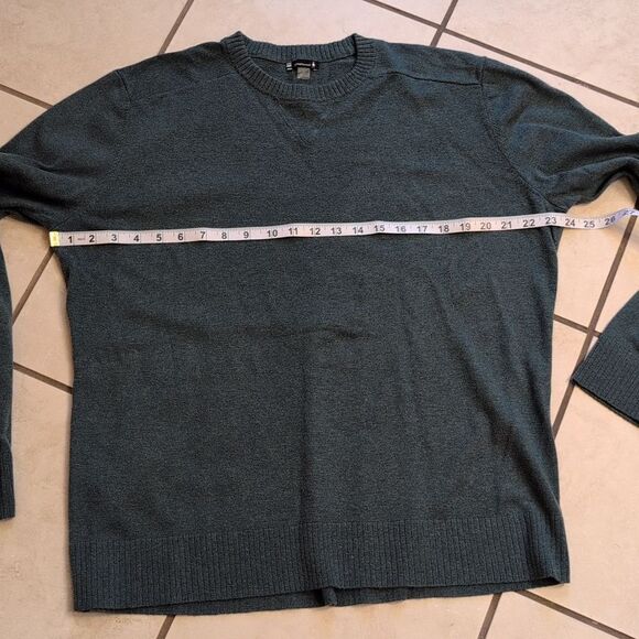 Smartwool Brookline Crew Neck Sweater Green Nylon Merino Wool blend size L - Picture 4 of 9